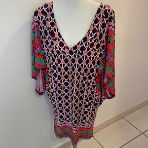 Trina Turk multicolor cover up, size m